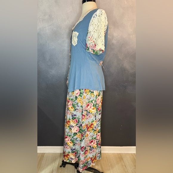 Vintage "Lacy Afternoon" Two-Piece Floral Dress Set by Shell Kepler – Size M - Picture 12 of 16